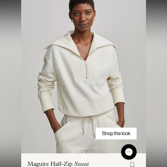 Varley NWT Women’s Maguire Half Zip Sweater Egret Cream Sz XS - Picture 3 of 13